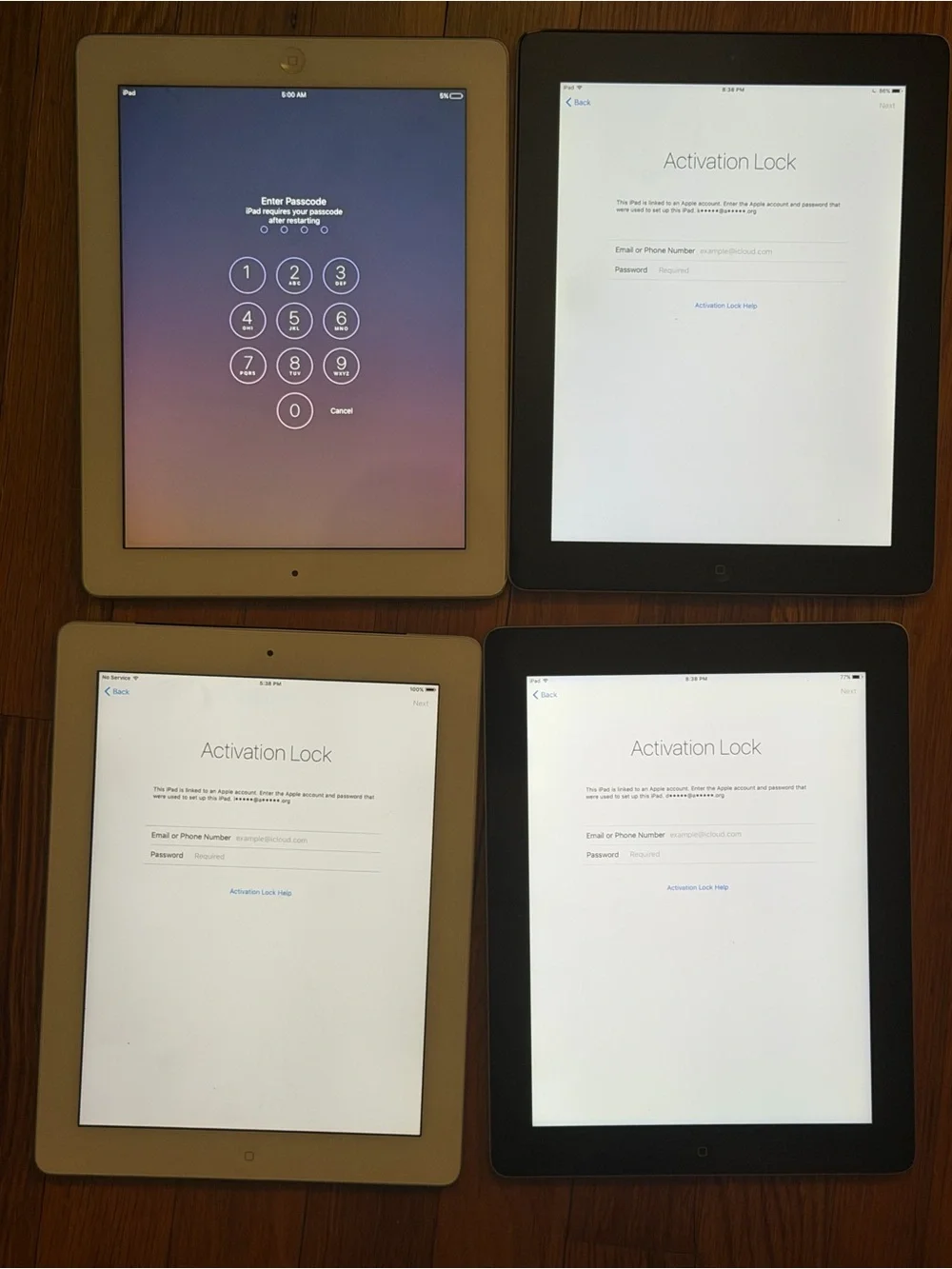 Apple iPad Tablet - Black and White - Activation Locked